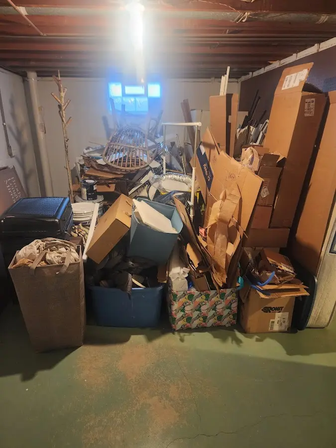 Roll-off dumpster container at job site for Roll Off Dumpster Rental in Bushland